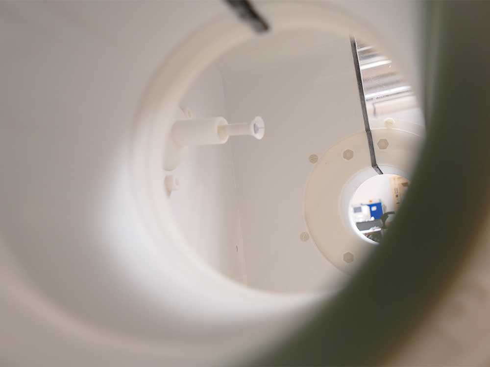MB Coater Bepuderungsmaschine Detailansicht